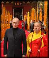 Presidente Ruso Vladimir Putin en el  Templo Shaolin